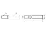 Dessin technique avec dimensions de Klauke® R - Non-Tension compression joints