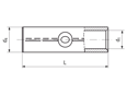 Dibujo técnico con dimensiones de Klauke® RBK - Non-Tension compression joints