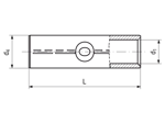 Technical drawing with dimensions of Klauke® R - Non-Tension compression joints