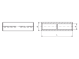 Disegno tecnico con quote di Klauke® R - Non-Tension compression joints with oil stop