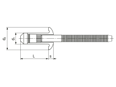 Dessin technique avec dimensions de Huck® Auto-Bulb® ABP-R - Rivets aveugles haute résistance à tête bombée