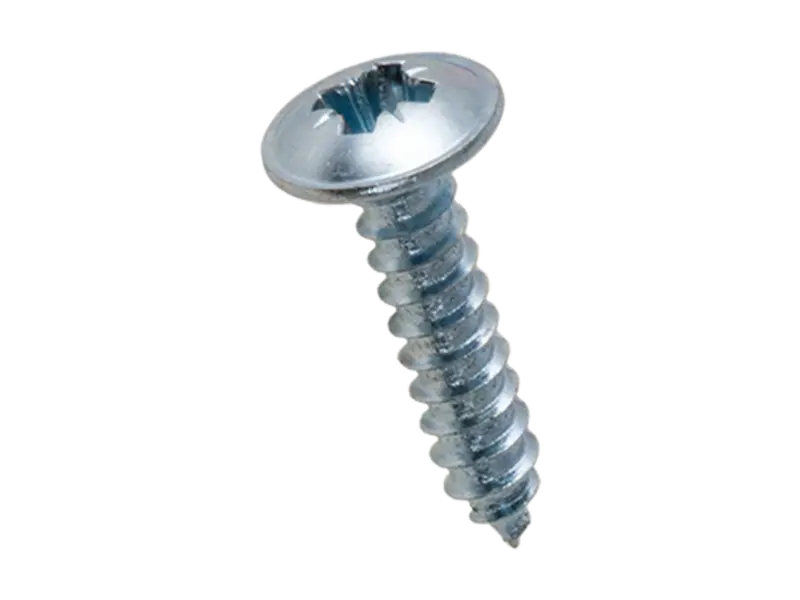 Image du produit de Vis à tôle à tête cylindrique bombée à embase avec empreinte cruciforme Pozidriv forme Z et à bout pointu forme C