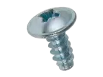 Image du produit de Vis à tôle à tête cylindrique bombée à embase avec empreinte cruciforme Pozidriv forme Z et à bout plat forme F