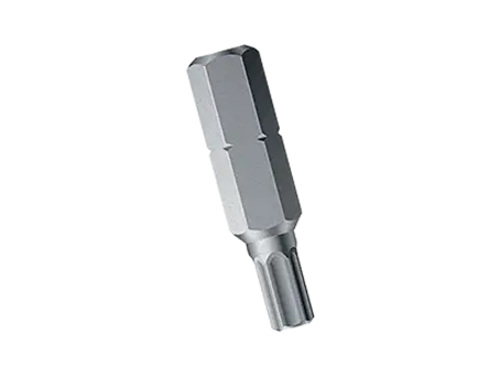 Produktbillede af Skruetrækkerbits 1/4" med boring til sikringsskruer med indvendig 6-rund (Torx®) og centertap, kort udførelse