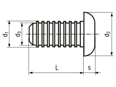 Technical drawing with dimensions of AVDEL® Avtronic® 1188 - Speed rivets dome head