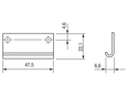 Disegno tecnico con quote di southco® V4 - Agganci, serie grande