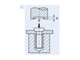 Montageabbildung für PEM® SCBJ - Unverlierbare Einpressschrauben mit Kreuzschlitz Phillips, für metallische Werkstoffe
