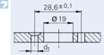 Assembly illustration for Camloc® 991F - Receptacles rivet / screw mounting