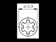 Technical drawing with dimensions of Camloc® 15F - Retaining washers