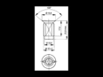Technical drawing with dimensions of Camloc® 15F - Receptacles