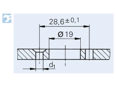 Assembly illustration for Camloc® 991F - Receptacles rivet / screw mounting