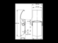 Technical drawing with dimensions of Camloc® 1429L - Tension latches with spring steel drawhook