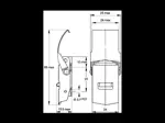 Technical drawing with dimensions of Camloc® 1429L - Tension latches with spring steel drawhook and secondary lock