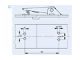 Assembly illustration for Camloc® V917L - Strikes short, with holes for riveting or screw fixing