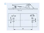 Assembly illustration for Camloc® V917L - Strikes short, with holes for riveting or screw fixing