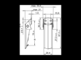 Disegno tecnico con quote di Camloc® V917L - Chiusure a spinta base aperta, regolabili, con fori da ribadire o avvitare