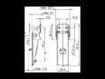 Disegno tecnico con quote di Camloc® V917L - Chiusure a spinta con sicura e base aperta, regolabili, con fori da ribadire o avvitare