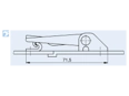Illustrazione di montaggio per Camloc® V951L - Controganci corti, senza fori da saldare