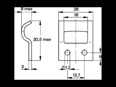 Disegno tecnico con quote di Camloc® V917L/V951L - Controganci con guida, con fori da ribadire o avvitare