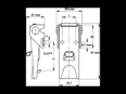 Disegno tecnico con quote di Camloc® V951L - Chiusure a spinta con sicura e piastrina di ancoraggio a scomparsa, regolabili, con fori da ribadire o avvitare
