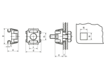 Technical drawing with dimensions of FASTEKS® KLIPKO R - Cage nuts
