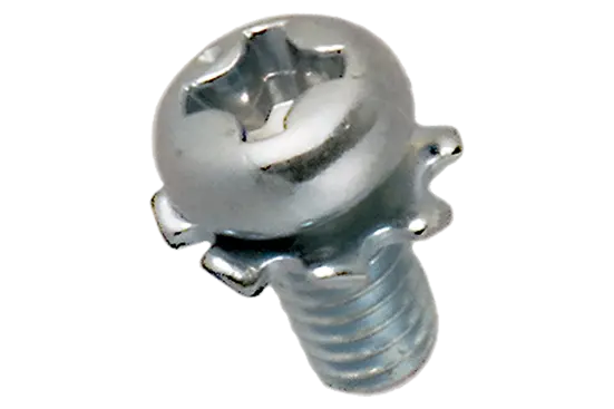 BN 40100 | Vis combinées à tête cylindrique bombée avec empreinte cruciforme Phillips forme H et rondelle dentée imperdable ~DIN 6797 A