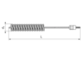 Technische Zeichnung mit Maßen von TOX Brush Light - Reinigungsbürsten