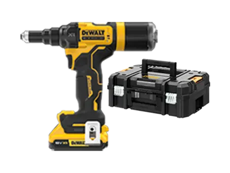 Imagen del producto de DEWALT® DCF403-2XR-QW - Remachadora eléctrica con batería en T STAK™-kitbox, totalmente equipado