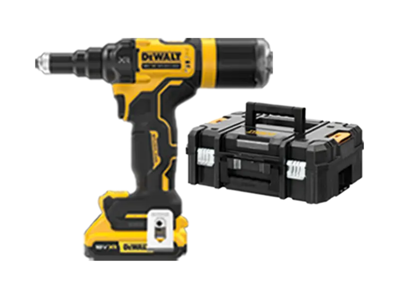 Imagen del producto de DEWALT® DCF403-2XR-QW - Remachadora eléctrica con batería en T STAK™-kitbox, totalmente equipado