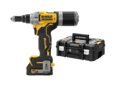 Produktbillede af DEWALT® DCF414-2PS-QW - Batteridrevet nitteværktøj i T STAK™-kitbox, fuldt udstyret