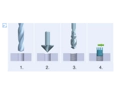 Assembly illustration for KEENSERTS® KNHM - Threaded inserts with locking kees heavy duty, with free running thread