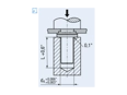 Assembly illustration for PEM® BS - Self-clinching nuts closed type, with UNF thread, for metallic materials