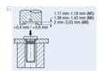 Montageabbildung für PEM® THFE - Einpressgewindebolzen für metallische Werkstoffe