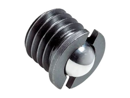 Product image of HALDER EH 22075. - Spring plungers with collar and ball, front slot standard spring pressure