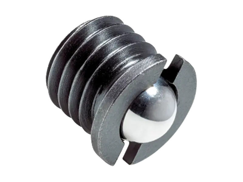 Product image of HALDER EH 22075. - Spring plungers with collar and ball, front slot standard spring pressure