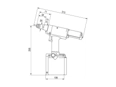 Technical drawing with dimensions of POP® PNT1000L-PC - Hydropneumatic setting tool