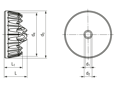 Technical drawing with dimensions of MM WELDING® LiteWWeight® zEPP Standard - Fastener for ultrasonic welding for plastic screw connection for EPP