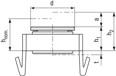 Technical drawing with dimensions of WITOL® 277 - Tolerance Compensation Fasteners