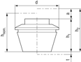 Technical drawing with dimensions of WITOL® 384 - Tolerance Compensation Fasteners