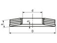 Disegno tecnico con quote di TREP® 4L - Pacchi di molle a tazza