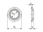 Dessin technique avec dimensions de Rip-Lock™