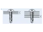 Assembly illustration for Pozi pan head self-drilling screws form Z