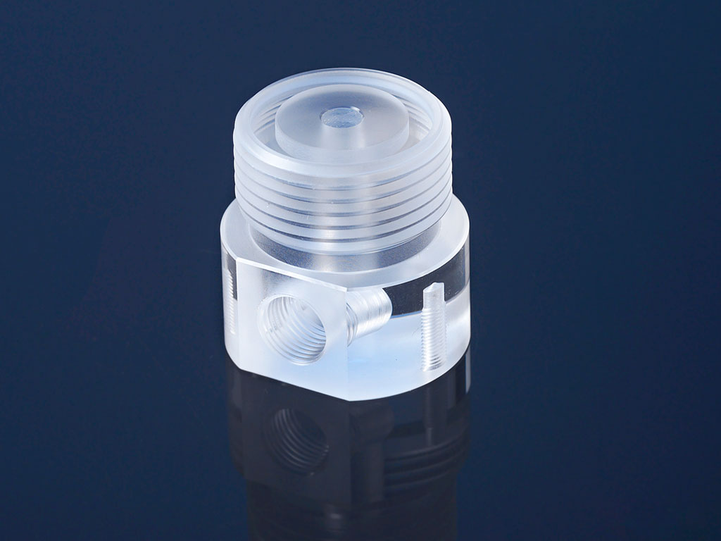Plastic flange ø 31 x 30 mm with inch thread, PMMA