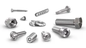 Various fastening elements such as screws, nuts