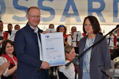 Jubiläumsurkunde für Bossard