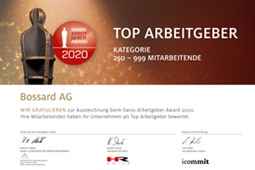 Zertifikat 4. Rang für Bossard