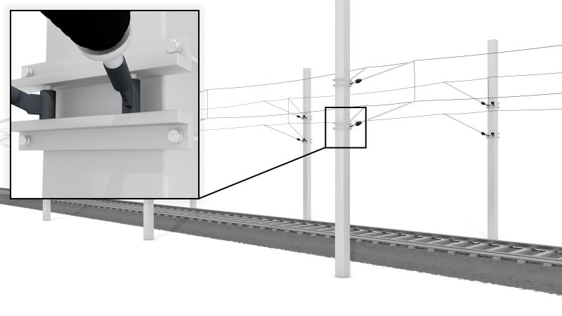 ESKA HA-Schraubengarnituren application: overhead power lines